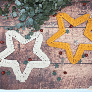 Makramee Stern Winterdeko DIY-Set mit Video-Anleitung
