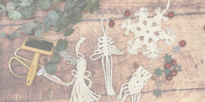 Weihnachtsdeko Makramee DIY set Banner