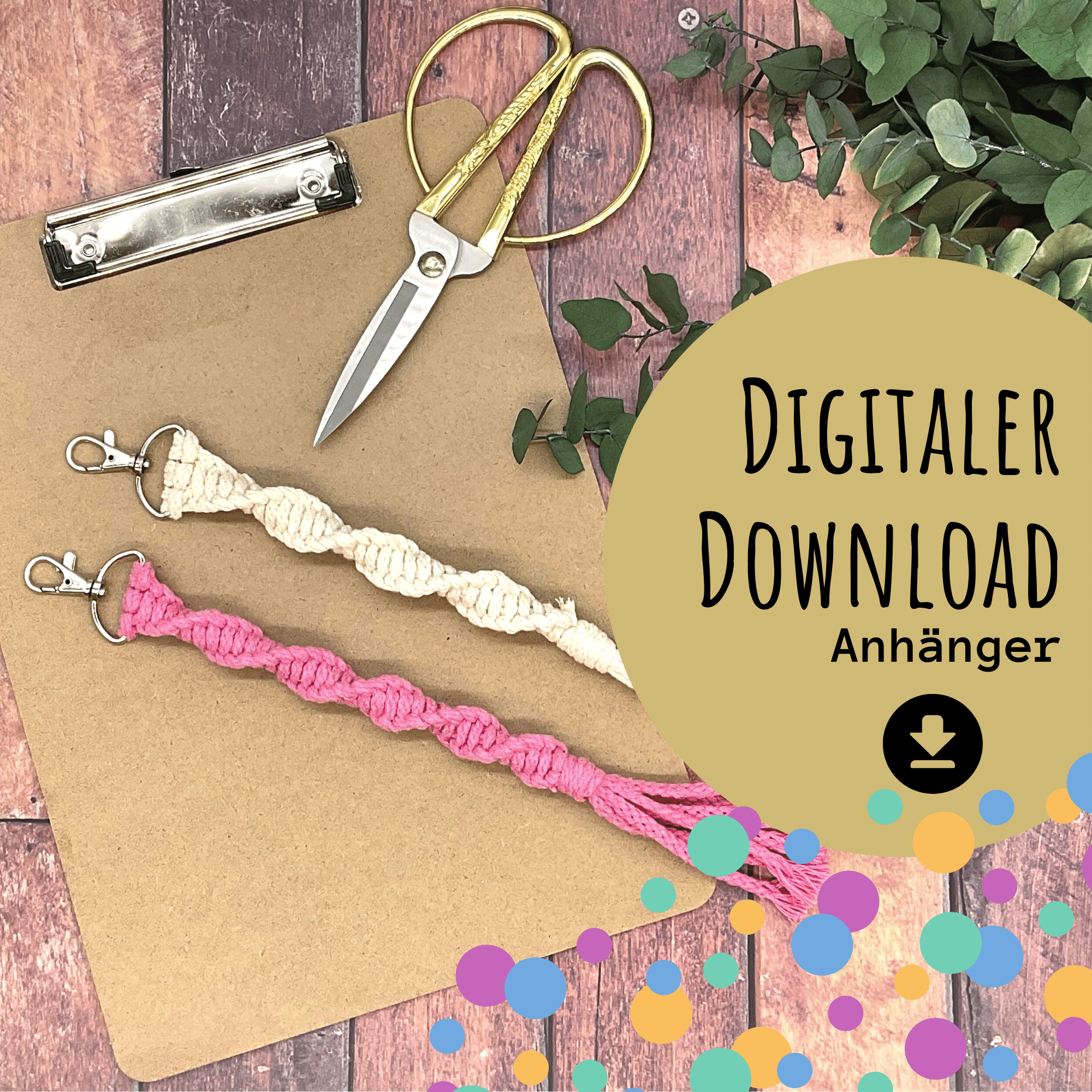 Kinder DIY-Makramée Anhänger Videoanleitung - Entenhausen