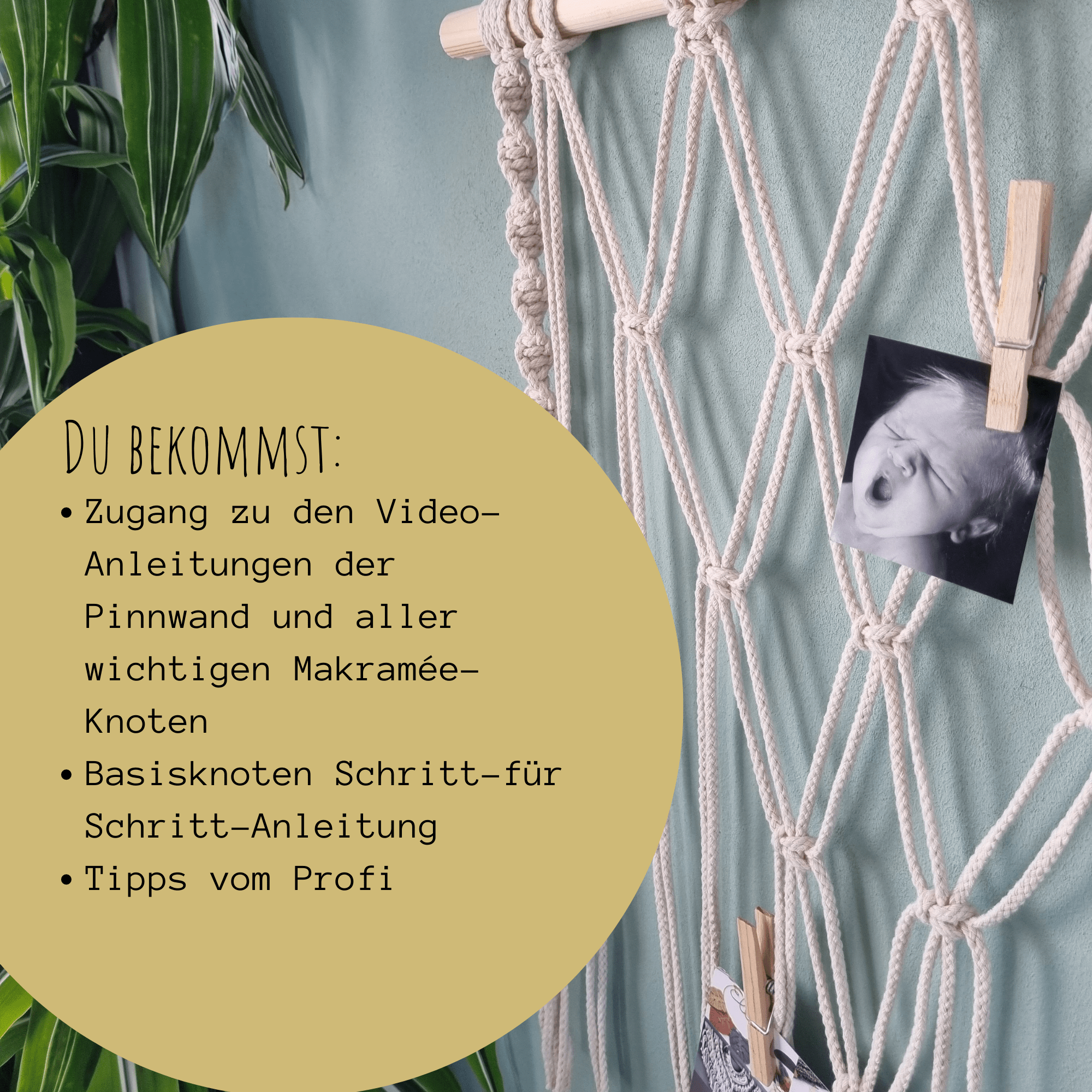 Makramée-Pinnwand DIY-Set -Lima – Bild 3