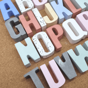 3D Buchstaben bunt für Namen oder Wörter