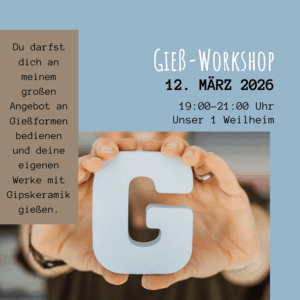 Workshop Stuttgart Gipskeramik Gießen 12.März 2026