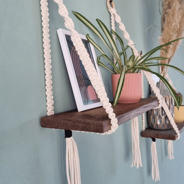 Anleitung Makramee DIY Wandregal Boho