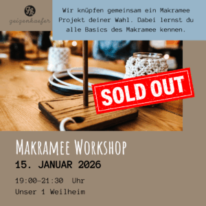 Makramee Workshop Stuttgart 15. Januar 2026
