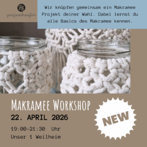 Makramee Workshop Stuttgart 22.April 2026