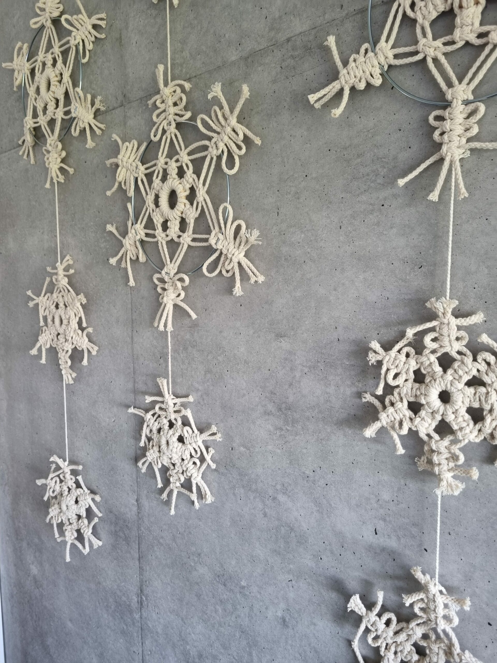 Makramee Anleitung Schneeflocken