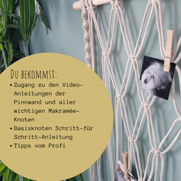 Makramée-Pinnwand DIY-Videoanleitung Lima – Bild 4