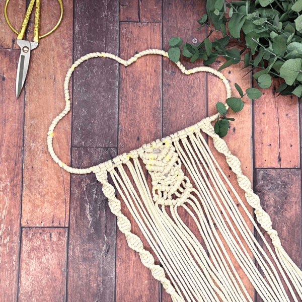 Makramee Wolke DIY-Set  mit Videoanleitung – Bild 10