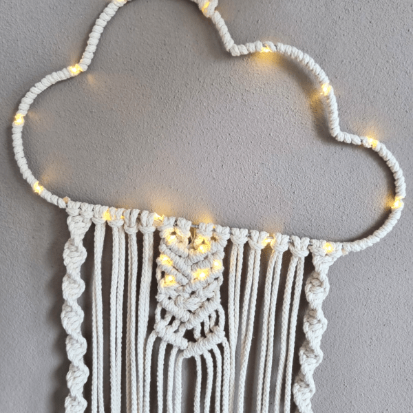 Makramee Wolke DIY-Set  mit Videoanleitung – Bild 9